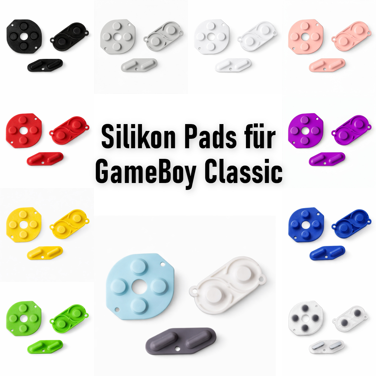 dmg-silikon-pads.jpg Silikon Pads für GameBoy Classic in verschiedenen Farben – Bild 1