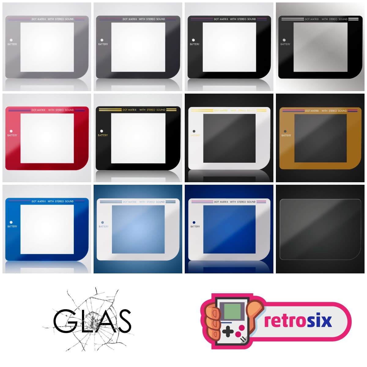 gameboy-classic-retrosix-glas-scheibe-uebersicht2.jpg RetroSix Glas Display Scheiben für GameBoy Classic – Bild 1